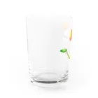 satoayaのアニマルカフェのフルーツアニマル　サクランボネズミ Water Glass :left