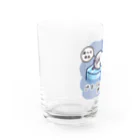 ひよこ男爵とまだむにゃんのごまふあざらにゃん Water Glass :left