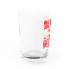 文豪館の蟹工船（小林多喜二）文豪・文学・文字赤 Water Glass :left