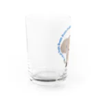 LalaHangeulのアフリカゾウさん　ハングルバージョン Water Glass :left