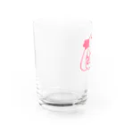 小鈴商店_SUZURI支店のもちもちこぼこら(ピンクもちもち) Water Glass :left