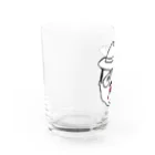 金剛力ぷりすけ像のブルーアイズ女スパイ田中ことこ Water Glass :left