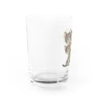 縁-yukari-のキジトラ軍団 Water Glass :left