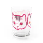 9livesworkのまる目おやつ時間（透過） Water Glass :left