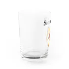 74 no me loveの柴犬tee Water Glass :left