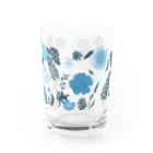 れもその小さいお店の花柄【青】 Water Glass :left