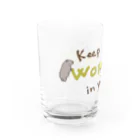 Tomomi Fujiiのずんぐり屋のいつも心にウォンバット yellow Water Glass :left