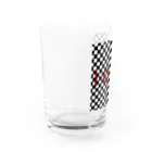 IOST_Supporter_CharityのIOSTバーサスデザイン②(市松) Water Glass :left