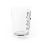 クセスゴエッセイの㎗デシリットル黒字 Water Glass :left