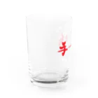 北風のゼリーの手鳩(Hand-pigeon)［白］ Water Glass :left