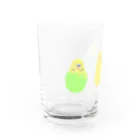 yomoyomo_yomogiのセキセイインコ_パステル Water Glass :left