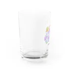 rina_suzuriのもふもふシマエナガと紫陽花　コップ Water Glass :left