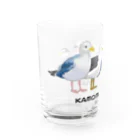 やちよ｜リアル鳥イラストのKAMOMEJYANAI Water Glass :left