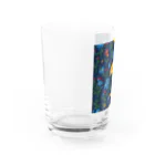 _Anzu_homedecorの3D 花柄　ブルー Water Glass :left