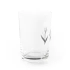 rilybiiのThree TULIP, White gray blue . Water Glass :left