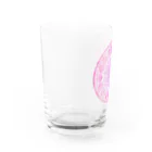 光のフラーレン33の光の曼荼羅さくら Water Glass :left