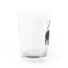 虹色PLUSのアルパカさんシルエット Water Glass :left