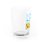旅猫王子れぉにゃん👑😼公式(レイラ・ゆーし。)の【ひまわり畑☆れぉにゃん】 Water Glass :left
