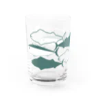 スキマ産業の魚群(透過) Water Glass :left