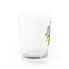 宇寅。の刀と猛禽類イメージのドラゴン Water Glass :left