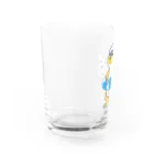 イモリのしっぽ　SUZURI支店の夏のレオパ（海水浴） Water Glass :left