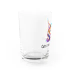 iMaginary Zooの世界の支配者は猫です。 Water Glass :left