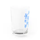 YOLO「ヨーロ」の青色のシバサクラ Water Glass :left