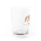 WANPU  by YUn.のチョコカラー　眠るハスキー　 Water Glass :left