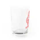 オノマトピアの墳活(ふんかつ)古墳・はにわTシャツ・文字赤 Water Glass :left