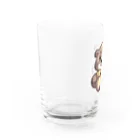 QuillSerenadeの可愛いリボンのもちぽんのステッカー Water Glass :left