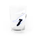 きゅう。ののびのびはちわれキャット Water Glass :left