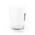 ミルクのショップの遠吠えするアート犬 Water Glass :left