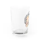 親父と猫のるるのガラス越しに Water Glass :left