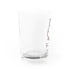 でぐーや　の天才デグー（白背景） Water Glass :left