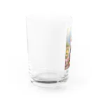 癒しのお部屋の花とうさぎ Water Glass :left