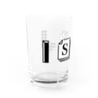 6_8のMBTI　ISTJさん用　グッズ　白 Water Glass :left