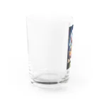 癒しのお部屋の花と蝶I Water Glass :left