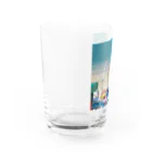 ★☆★Japan・Goods★☆★の沖縄の砂浜をプリントしたグッズ グラス左面