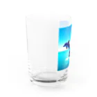 Warm houseの愉快なイルカたち Water Glass :left