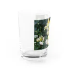 bitpiyoの黄色い薔薇の花 Water Glass :left