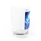 まよの幻想的なブルーフラワー Water Glass :left