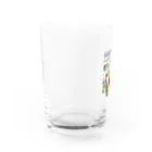 kazu_gの季節外れの雪の中のに咲く、季節外れのヒマワリ Water Glass :left