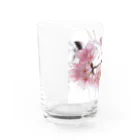 I miss you の河津桜満開 Water Glass :left