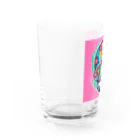 tafgxajのカラフルなドクロ Water Glass :left