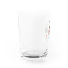 plusBeのおじさんとクラッカー Tシャツ Water Glass :left