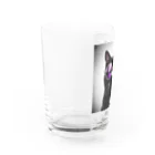 Moa_Mindの黒猫紫サングラス Water Glass :left