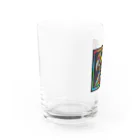 ikubohのナスカの地上絵「オウム」インスパイア08 Water Glass :left