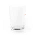 推し活応援し隊　oshikatsu-o-enの推しのカラー　レッド Water Glass :left