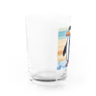 和み庵のドット絵ペンギン Water Glass :left