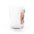 aki7sの笑顔のペンギン Water Glass :left